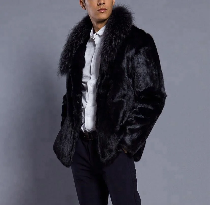 Prada Black Shearling Reversible Fur Coat for Men Mens Clothing Coats Short coats 