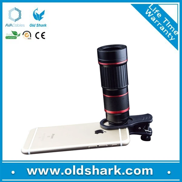 Smartphone telescope 18x zoom lens with universal clip and printed logo