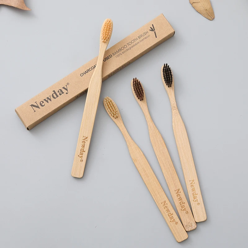 

High Quality Nylon Soft Bristles Hotel Bamboo Toothbrush Tooth Brush for Outdoor Travel, Customized color