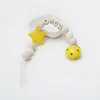 2019 New design baby toy star beads string silicone baby pacifier clip