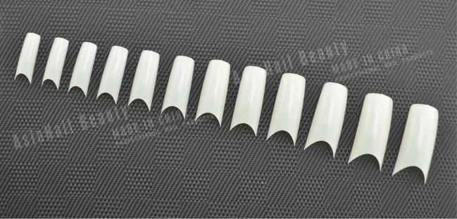 Hot new products French C cover white Fingernail matte style tips with factory prices