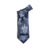 Premium Quality Materials 100% Silk Woven Jacquard Deep Blue Crown Logo Custom Office Tie with Logo Tipping