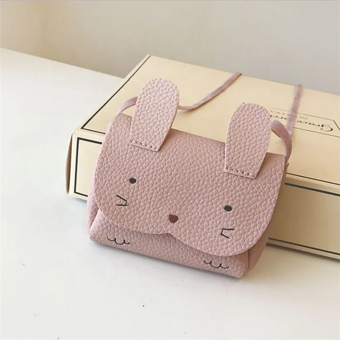 

Easter Crossbody Purse Kids Bunny Bag PU Leather, 5 colors as picture