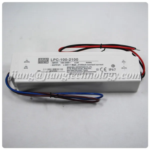 Mean Well Waterproof 100W Constant Current LED Driver LPC-100-500 500mA LED Driver