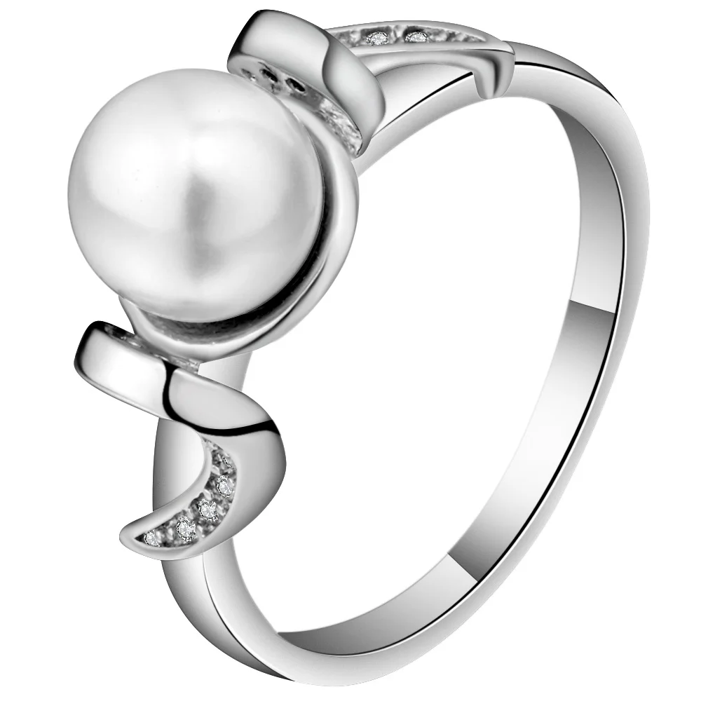 

Cheap Wholesale New design pearls for jewelry wedding ring designs for women, White pearl