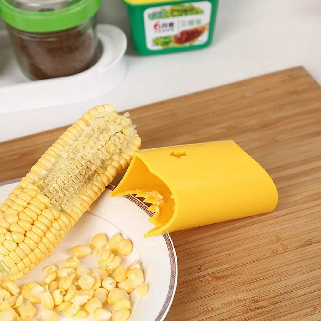 Corn Peeler Stripper Corn Slicer Peeler Thresher Tool Corn on the Cobb Holders Corn Shucker Kitchen Cooking Tools,Easy to Operate and Clean, Reusable and Durable Gessppo