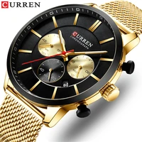 

CURREN 8340 Watches Sports Chronograph Quartz Business Chronograph Date Clock Stainless Steel Men Wrist Watch reloj para hombre