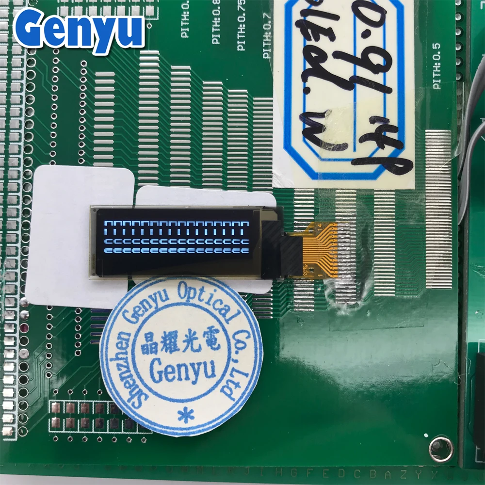 Genyu 0.91 inch small mono oled micro display 128x32 12/15/14 pin 12pin 15pin FPC white or blue lcd controller board 4SPI