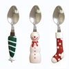 Free sample plastic ABS tree shoes snowman christmas spoon