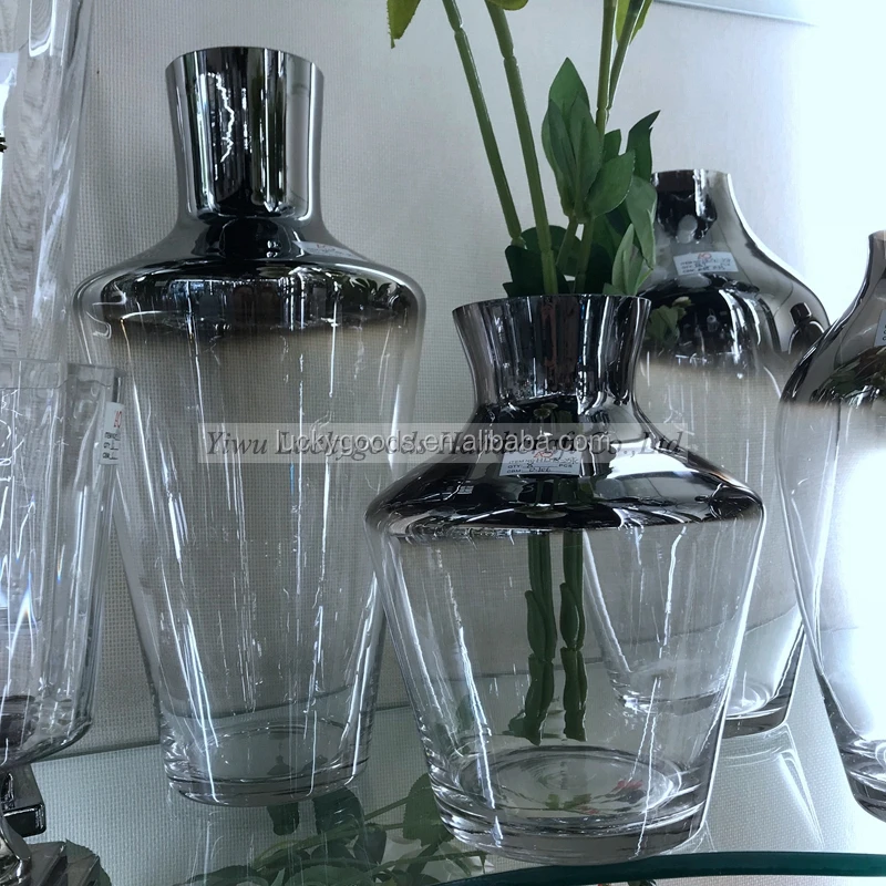 Lhp061 Indoor Decorative Handblown Gold Colored Decorative Glass Vase