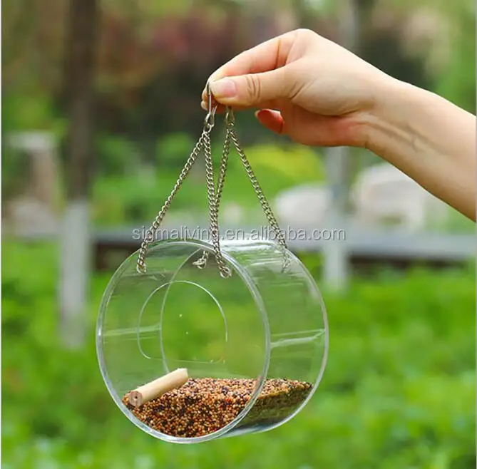 Bird Food Box With Suction Cup Outdoor Round Bird Feeder Buy Pet