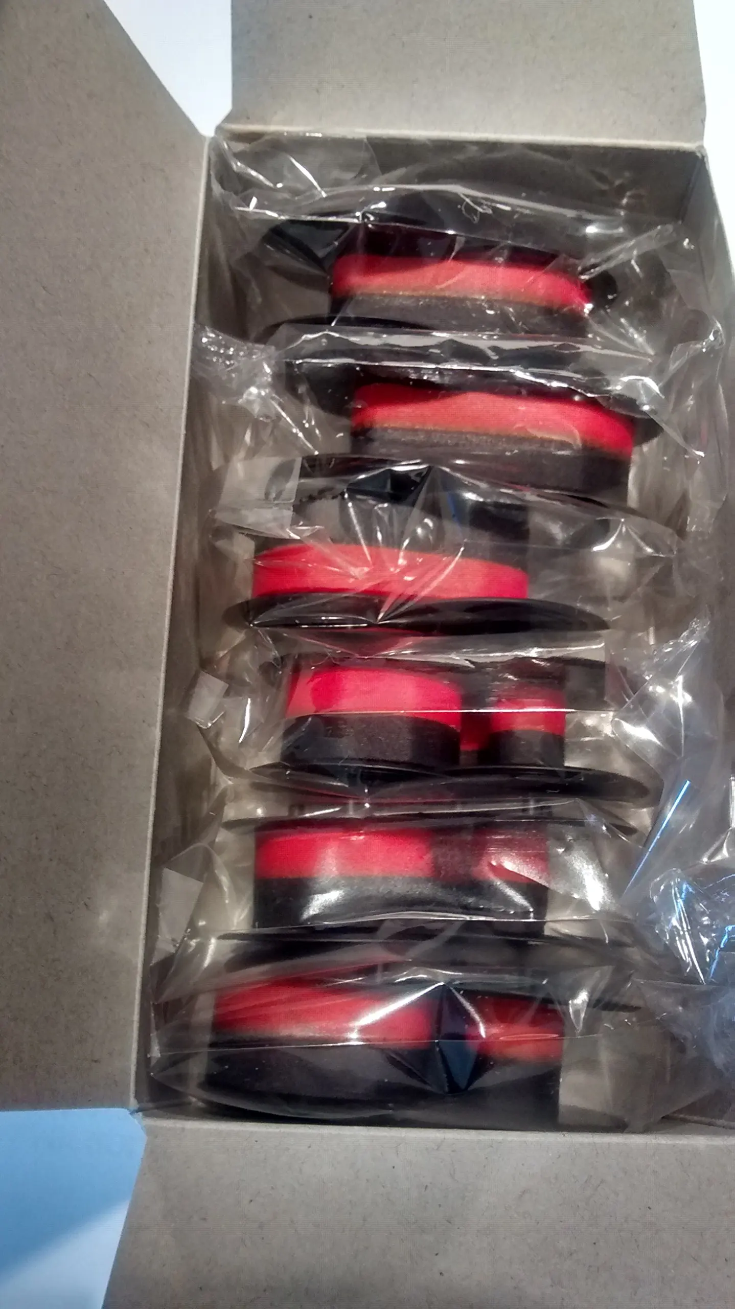 Compatible Universal Calculator Spool EPC B / R Black and Red Ribbons, Works for Casio DR 210 HD, Casio DR 210 HT, Casio DR 210 TM, Casio DR 220, Package of 6