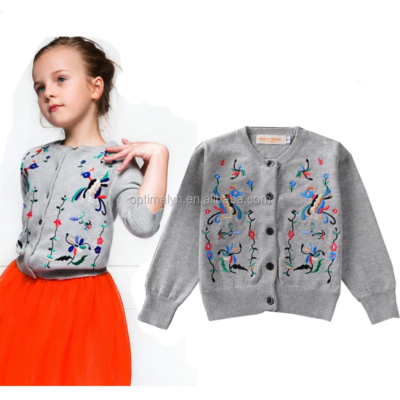 

Kids stylish kids children new cashmere sweaters girls long sleeve envroidery cardigan, Picture