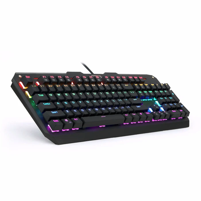 Professional K559 RGB Full Color LED Backlit Keys Computer Gaming Blue Function Buttons Keyboard
