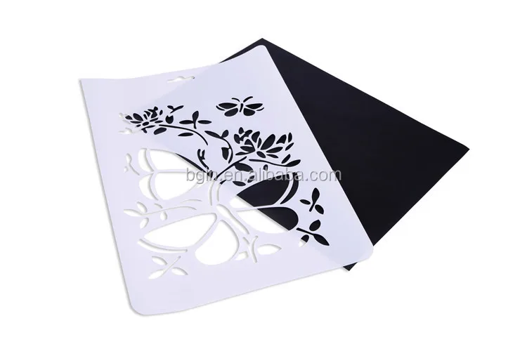 A4 Kids Diy Drawing Plastic Stencil For Children White And Black Former Set Plastic Template