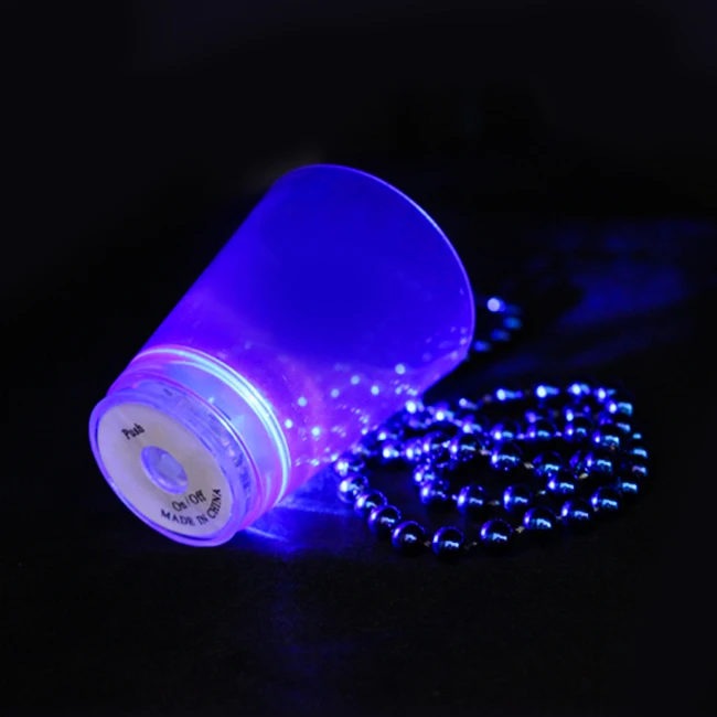 Flashing Led Light Up Plastic Shot Wine Glass Bead Necklace Buy Shot