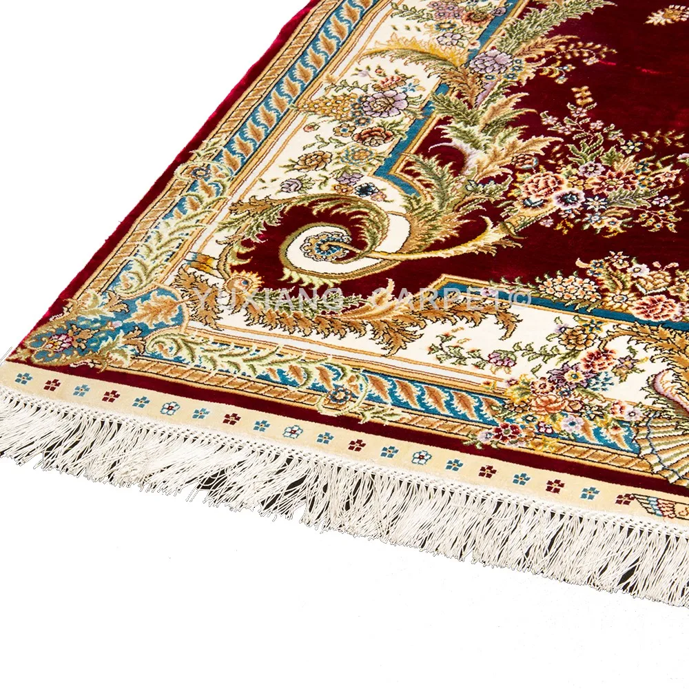 Expensive Handmade Persian Carpet For Meeting Room With 4x6ft Red