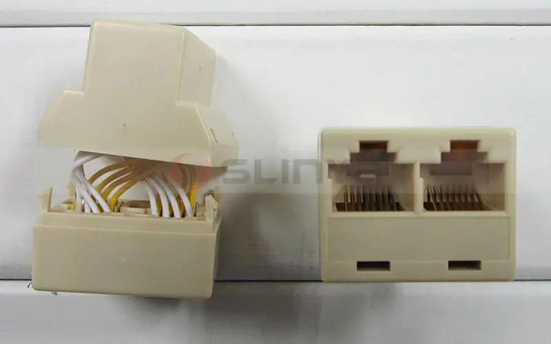 8p8c Rj45 Coupler Connector Ethernet Rj45 Splitter With Parallel Wiring