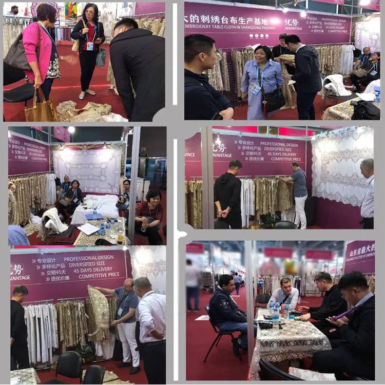 Wholesale custom elegant washable embroidery lace napkin for dinner table