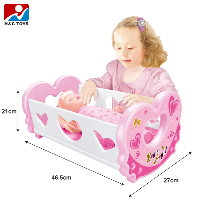 plastic baby doll crib