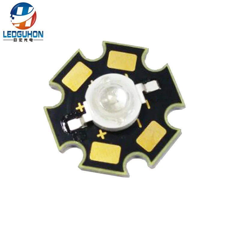 led factory price sell 3W blue led diode chip with star base(PCB) 2 years warranty