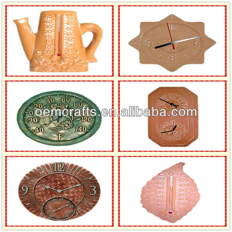 Personalized Round Terracotta Outdoor Thermometer Buy Terracotta