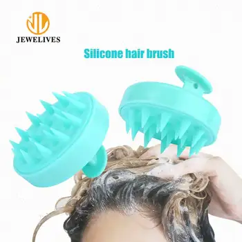 Soft Washing Head Comb Silicone Anti-static Massage Hair Brush For