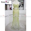 Beautiful fashion Green Handmade Large Crystal Rhinestone Patch for long dress WDP-044