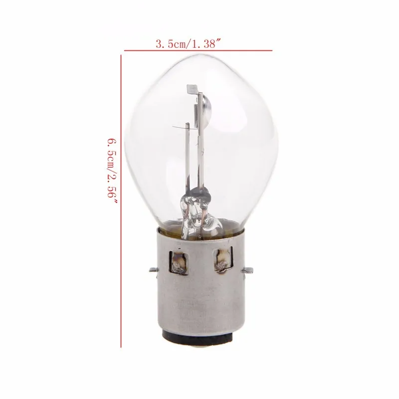 

Free shipping ATV Moped Scooter Head Light Bulb Motorcycle Light 12V 35W 10A B35 BA20D Glass motorcycle accessories New
