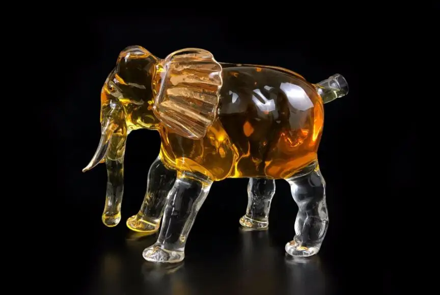 Unique 750ml Elephant Shape Wine Glass Bottle Alcohol Bottle Super