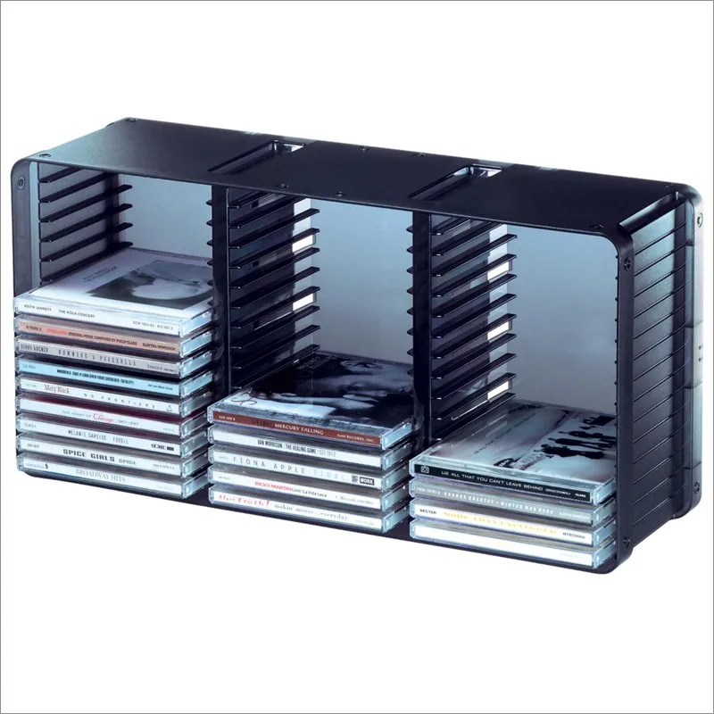 Custom Clear Acrylic Tabletop Stackable Cd Dvd Storage Organizer Box