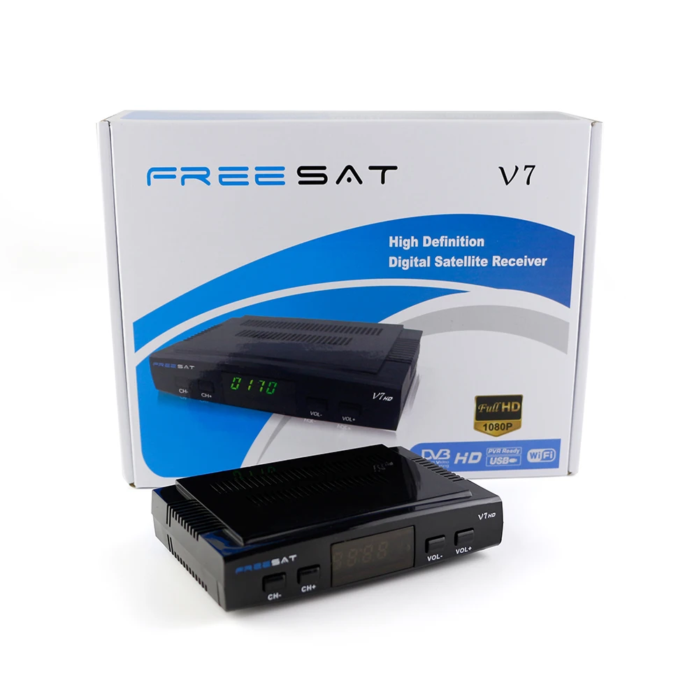 

High quality freesat V7 hd dvb-s2 h.265 international satellite receiver biss key cccam, N/a