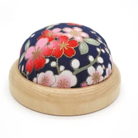 

Free shipping Needle Wooden base Pin Cushion handmade DIY Handcraft Tool for sewing needlework KJ85