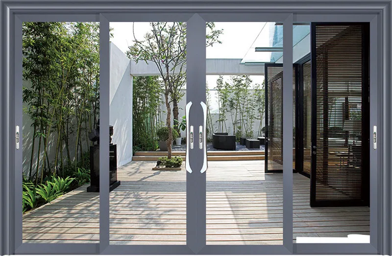 Design High Quality Home Wind Load Resistance Professional Aluminium Hanging Sliding Glass Patio Door For Office