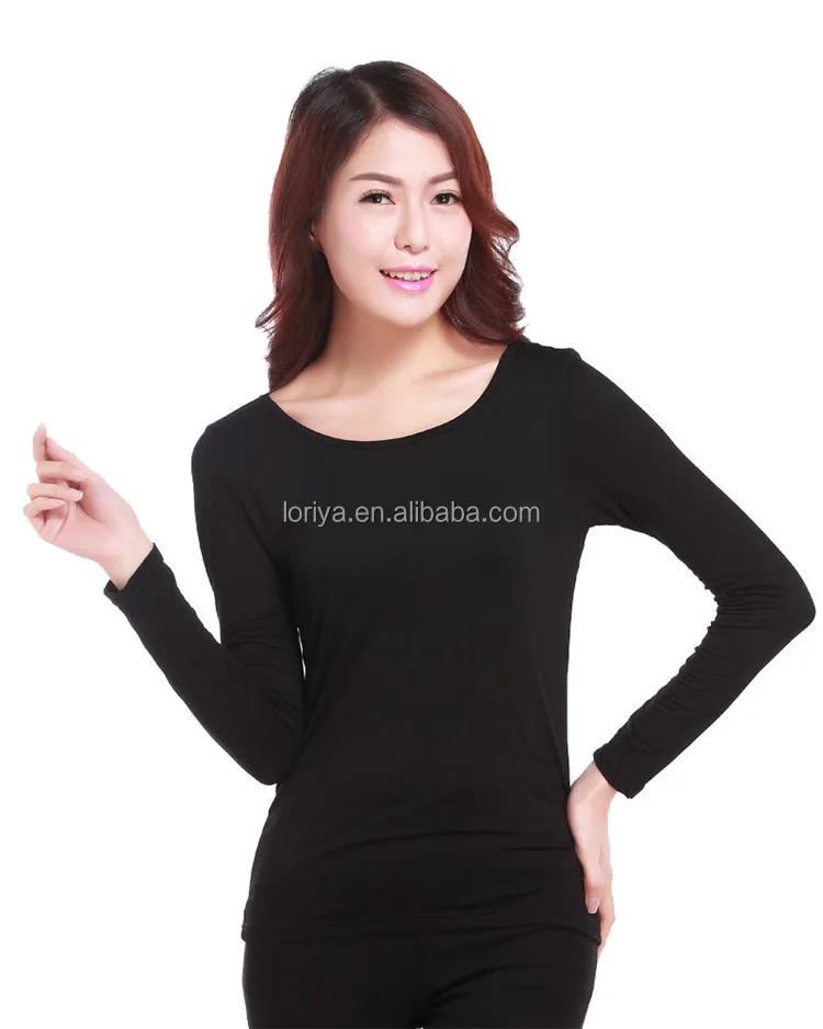 

Hot-Selling high quality long sleeve half-length T shirt women slim fit t shirt