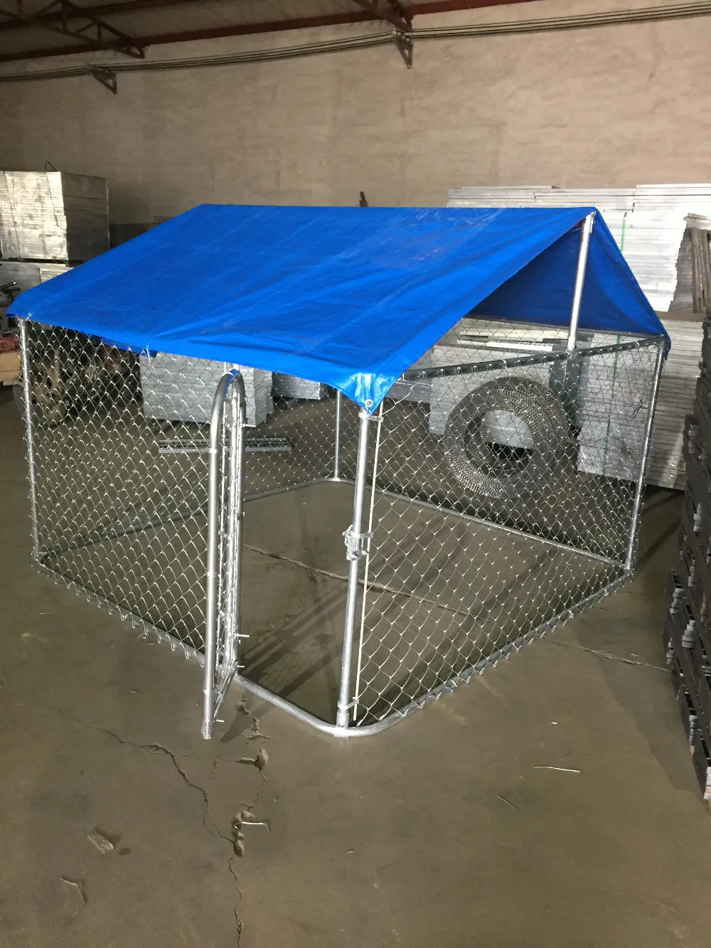 Chain Link Dog Outdoor Kennel Dog Run Dog Enclosure (4m X 2.3m X 1.8m