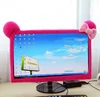 Promotional lovely cartoon computer screen cover plush toy computer cover desktop computer cover
