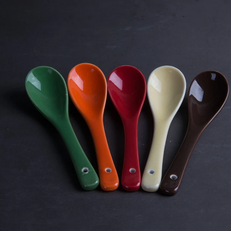 

Coffee spoon ceramic creative spoon, White