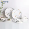 Luxury Design Cups Tea Dinner Plates Ceramic Marble Dinnerware