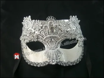 Sexy White Lace Domino Mask Christmas Halloween Mardi Gras