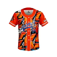 

Wholesale hot Custom Dri Fit Sublimated 100%Polyester SportBaseball Jersey T Shirt Cool Pattern Baseball Jersey Design