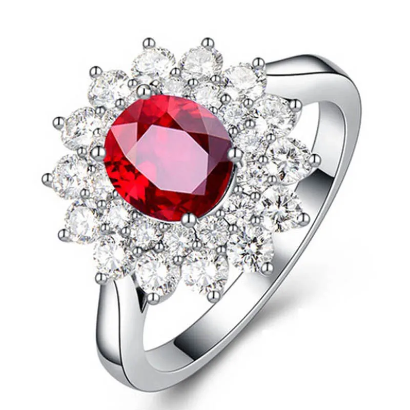 

fine jewelry wholesale luxury engagement wedding rin 18k gold diamond natural gemstone red ruby rings fowomen