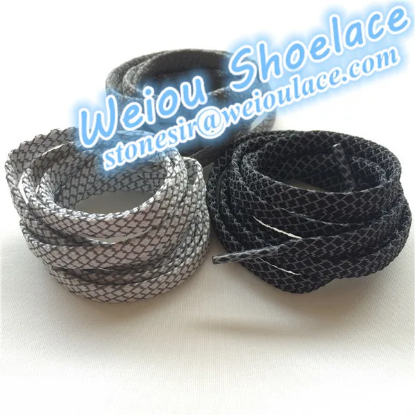 

New shoelace bracelet rastaclat walking boot laces uk sneakers from china, Customized pantone color+grey 3m