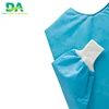 Fabric polyester rib knit cuff for disposable nonwoven gown