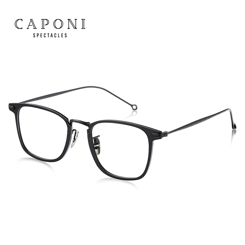 

Caponi 2018 Fashion Retro Light Titaniums Spectacle frame glasses Unisex Prescription Lens Optical Frame 503, Custom colors