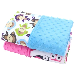 Discount price Amazon hot sale printed minky baby bubble blanket