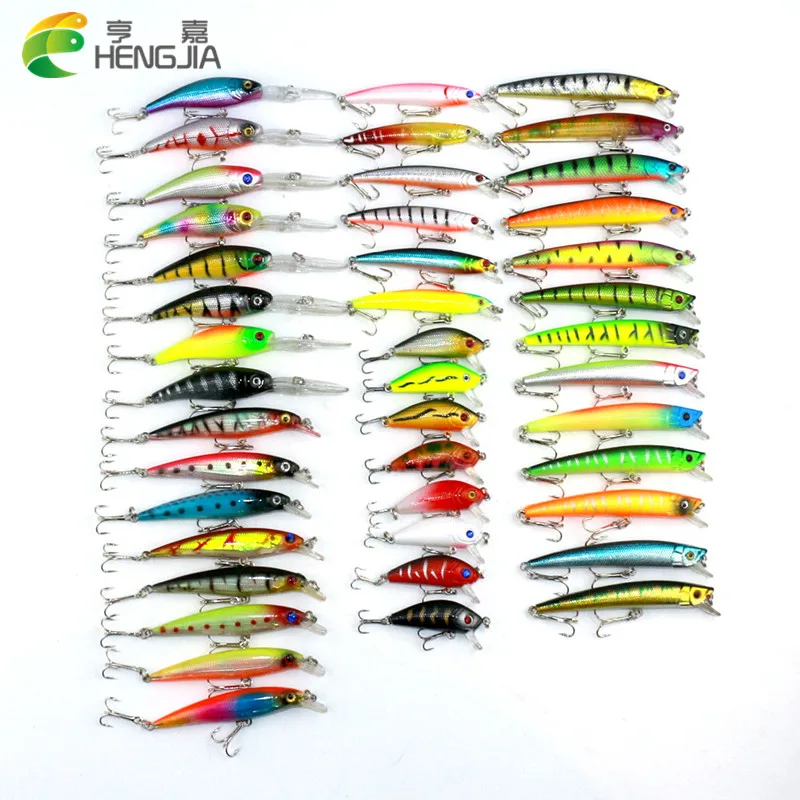 

Hard plastic minnow lure set 43pieces fIshing lure combo set, N/a