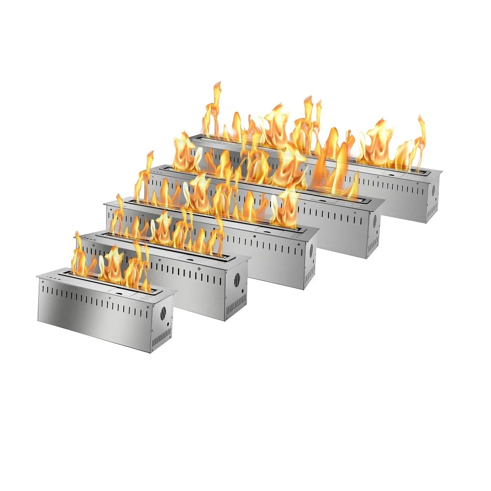 

M Inno living fire SR48 1.2 M 48 inch remote /wifi control ethanol fireplace, Sliver/black