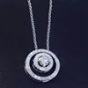Small MOQ Women Dual-Purpose Silver Color CZ Necklace