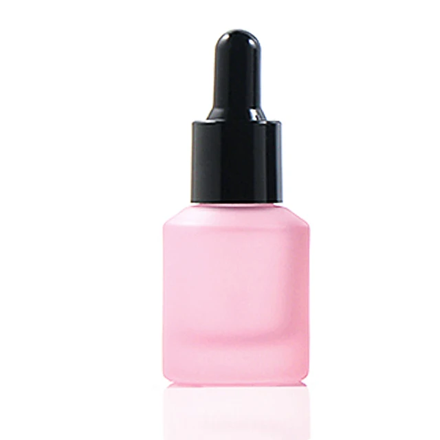 

Fuyun MOW 1pcs 15ml Cosmetic Packaging Serum Dropper Bottle 30ml Pink Essential Oil Dropper Bottle With Black Dropper